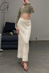 SWAYING/KNIT Velvet Straight Skirt SW212XZ23 PS36